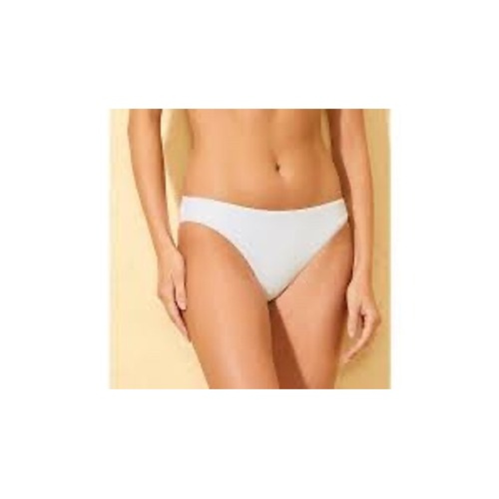 Shade & Shore White Ribbed Bikini Bottom Swimwear Women XL